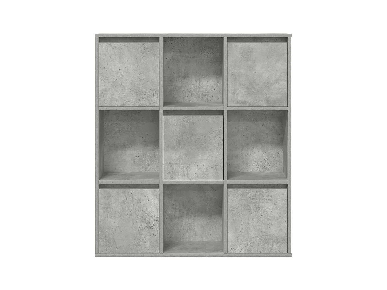 Bibliothèque gris béton 89x24x101,5 cm bois d'ingénierie