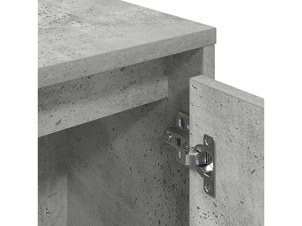 Bibliothèque gris béton 89x24x101,5 cm bois d'ingénierie