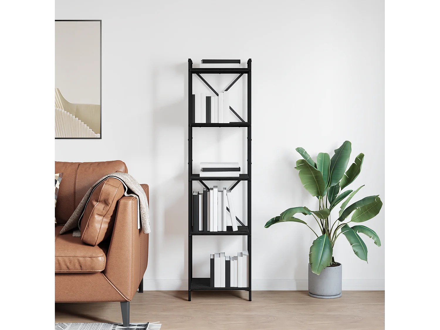 Bibliothèque Chêne noir 40 x 30 x 153 cm Bois d'ingénierie