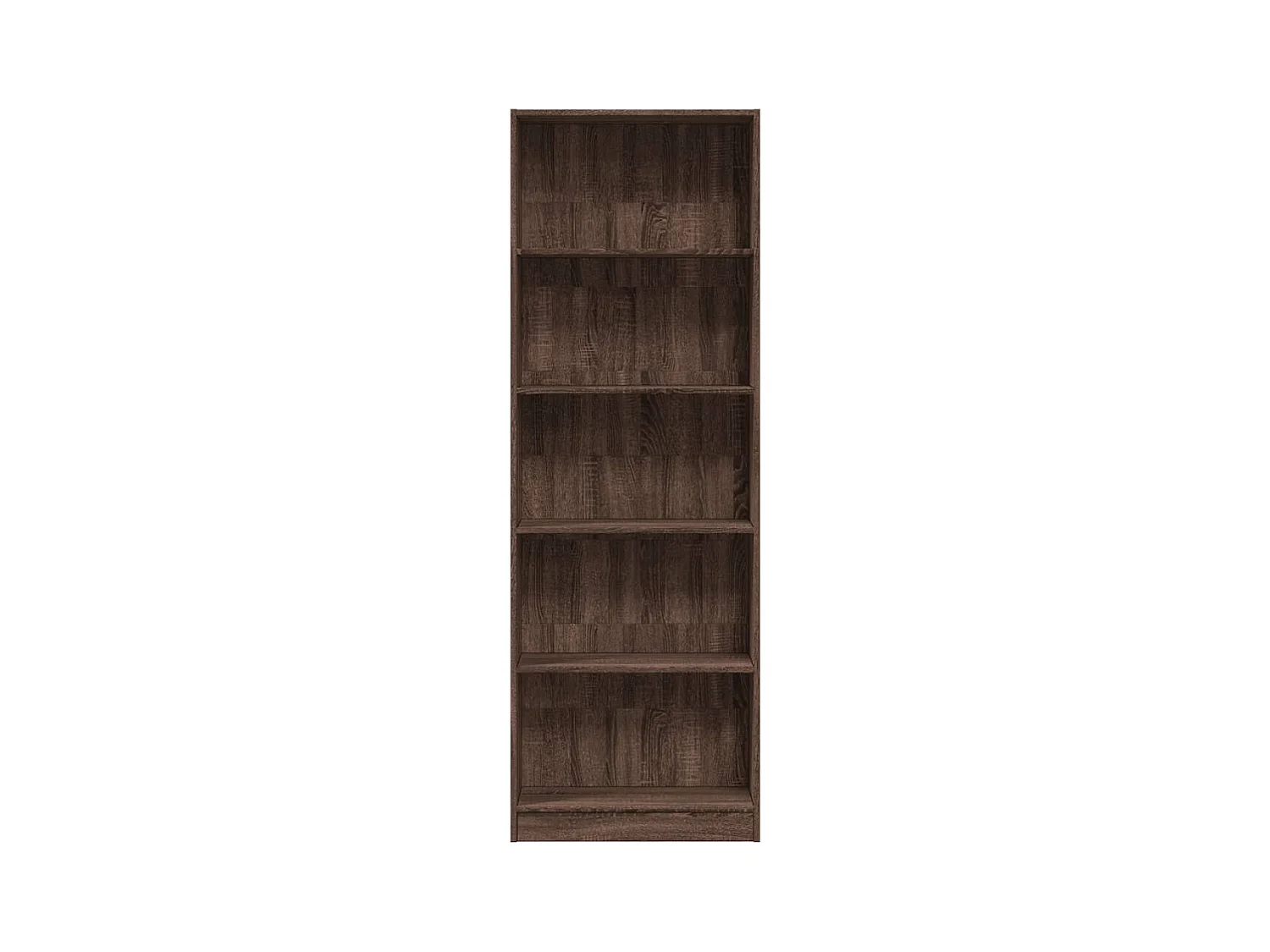 Bruine eikenhouten boekenkast 60x24x176 cm bewerkt hout