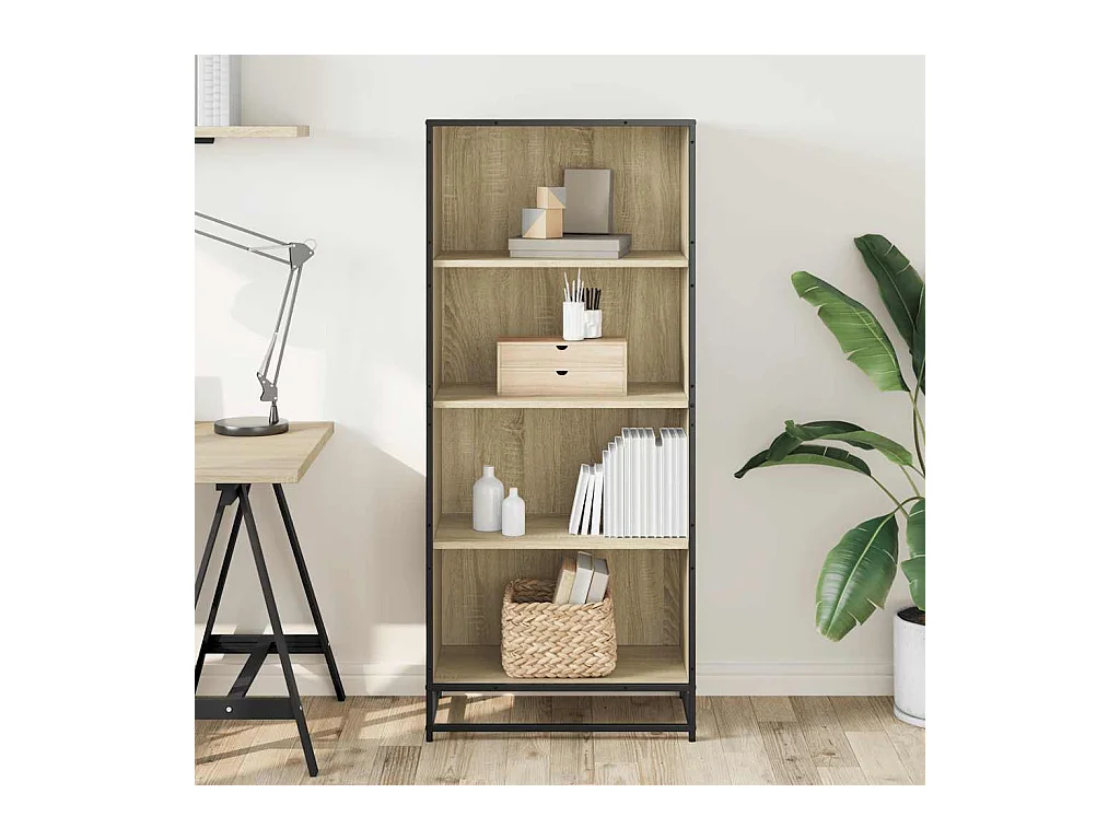 Bibliothèque chêne sonoma 60x35x139 cm bois d'ingénierie