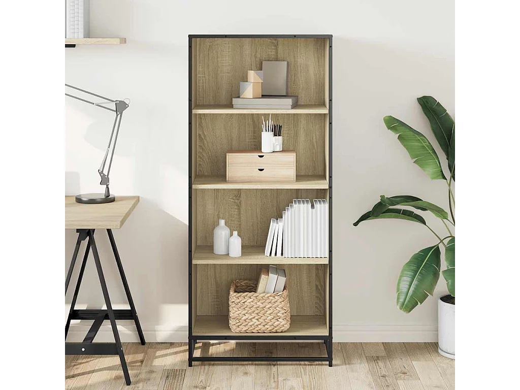 Bibliothèque chêne sonoma 60x35x139 cm bois d'ingénierie