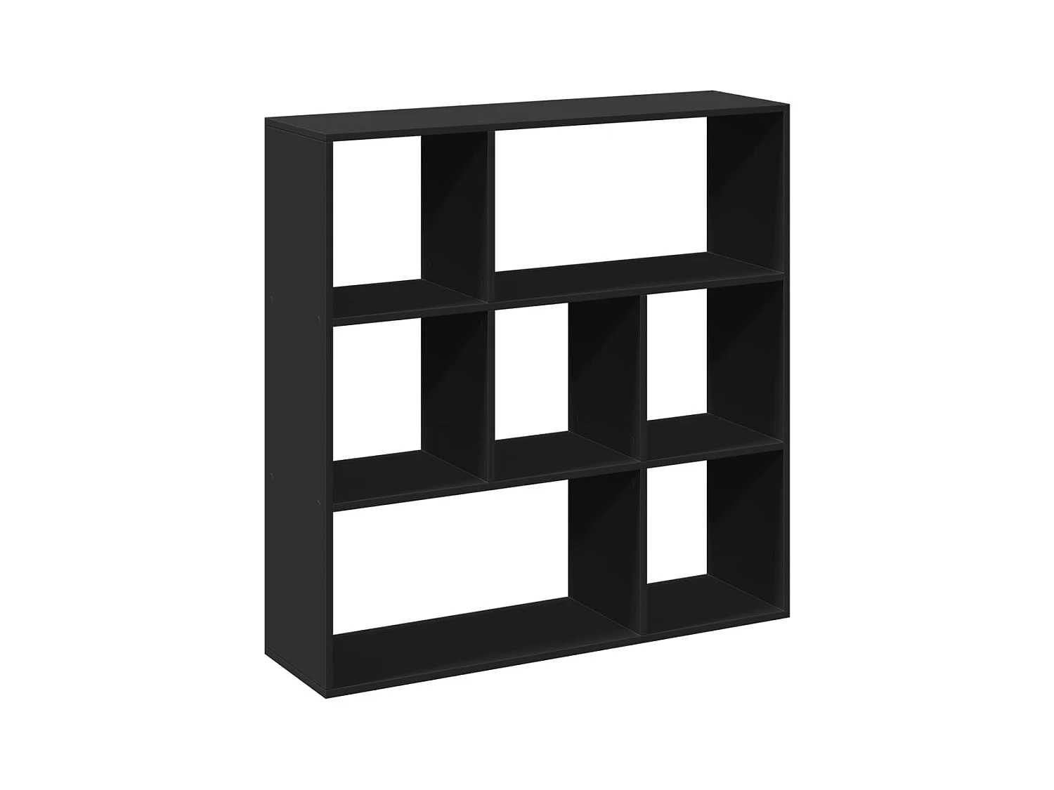 Schwarzes Raumteilerregal 102x29x103,5 cm