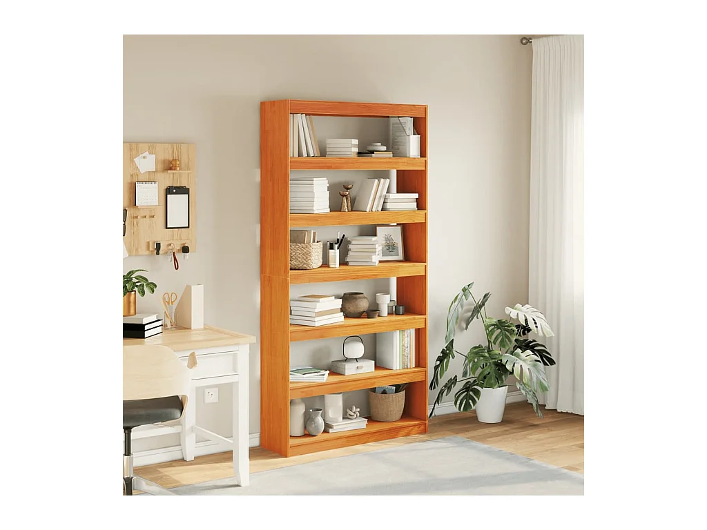 Boekenkast/kamerverdeler 100x30x199,5 cm grenenhout