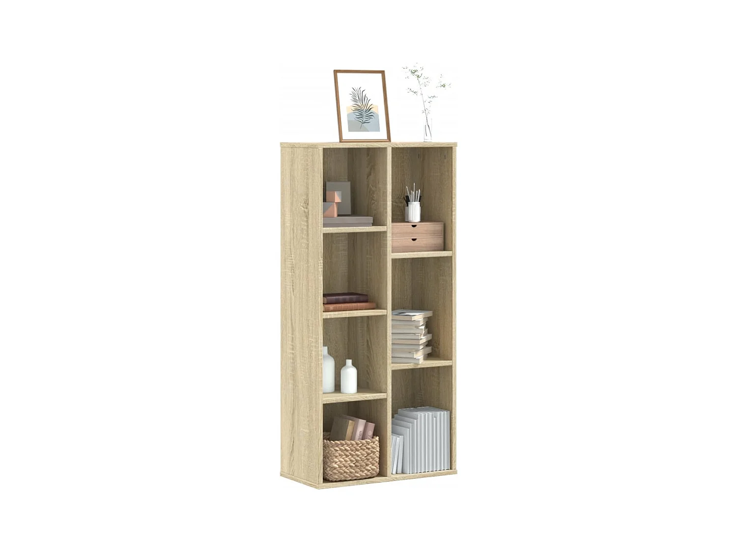 Sonoma eiken boekenkast 50x25x105 cm bewerkt hout