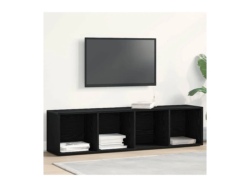 Librería de roble negro 36x30x143 cm Madera de ingeniería