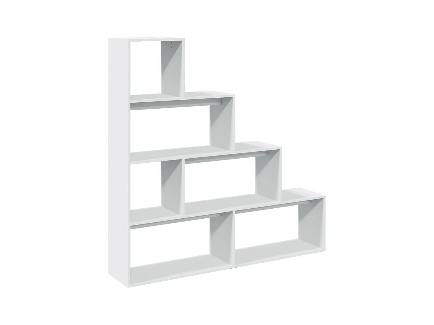 4-laags kamerverdelerplank wit 143,5x29x143,5cm