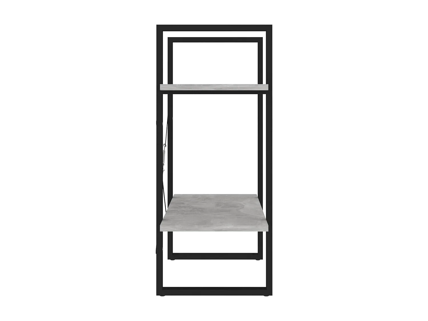 Libreria a 2 ripiani grigio cemento 60x30x70 cm in legno ingegnerizzato