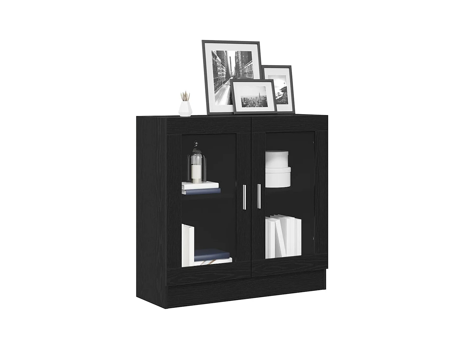 Bibliothèque Chêne Noir 82,5x30,5x80 cm en bois d'ingénierie