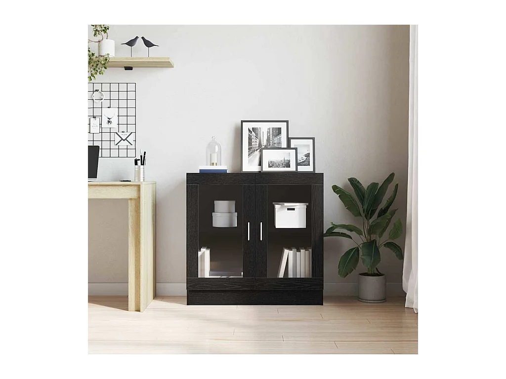 Bibliothèque Chêne Noir 82,5x30,5x80 cm en bois d'ingénierie