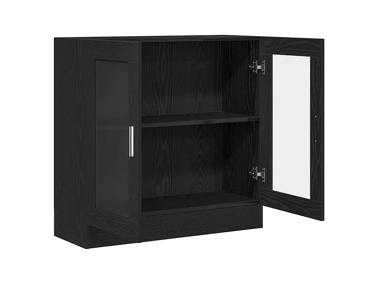 Bibliothèque Chêne Noir 82,5x30,5x80 cm en bois d'ingénierie