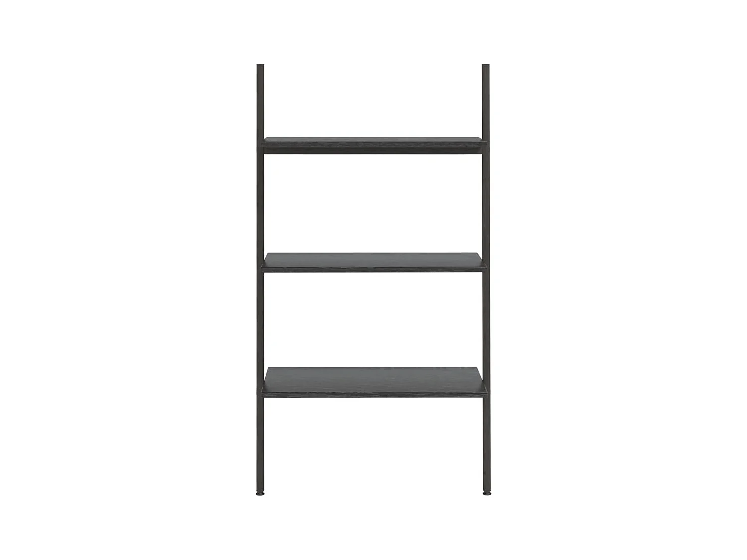 Scaffale inclinato a 3 ripiani nero 64x34x116 cm