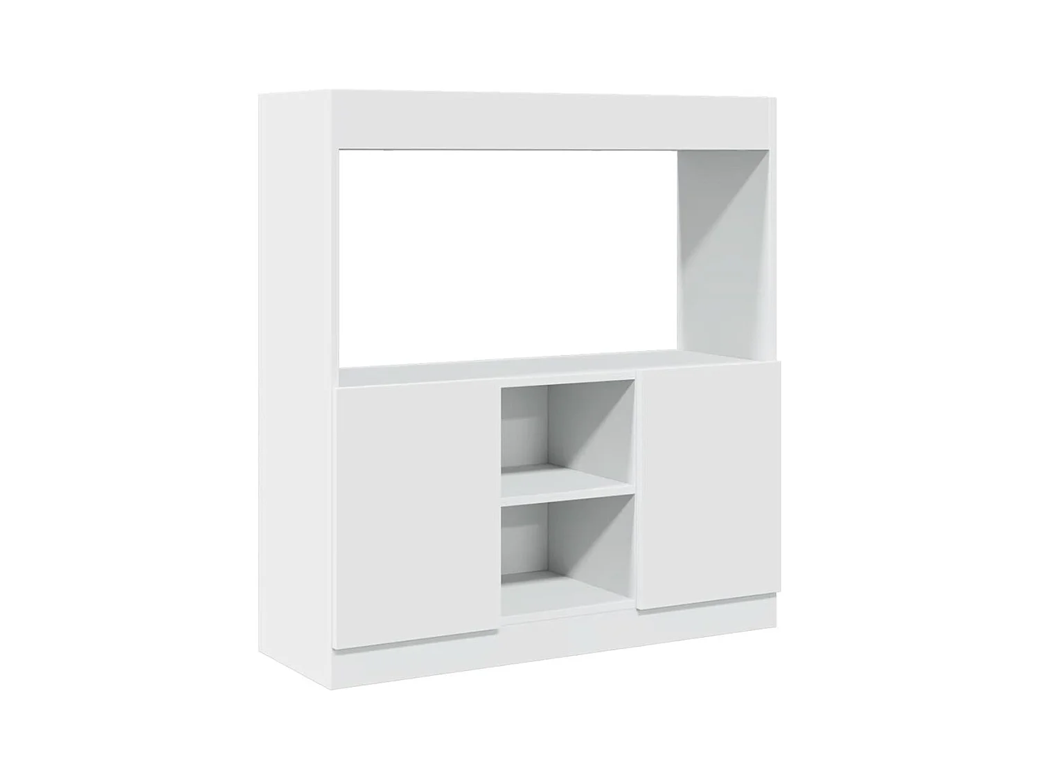 Credenza alta bianca 92x33x100 cm in legno ingegnerizzato