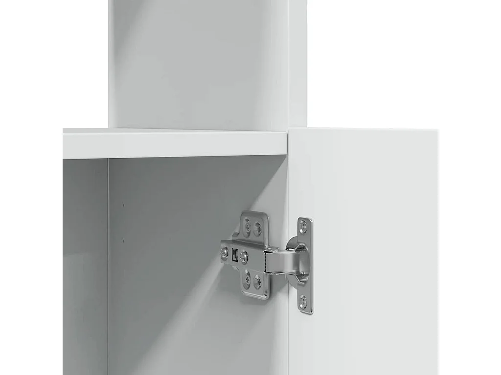 Credenza alta bianca 92x33x100 cm in legno ingegnerizzato