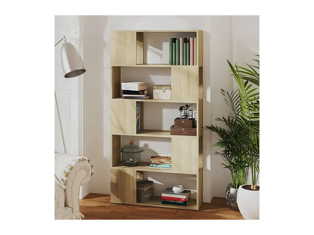 Bibliothèque de séparation Chêne sonoma 80x24x155 cm