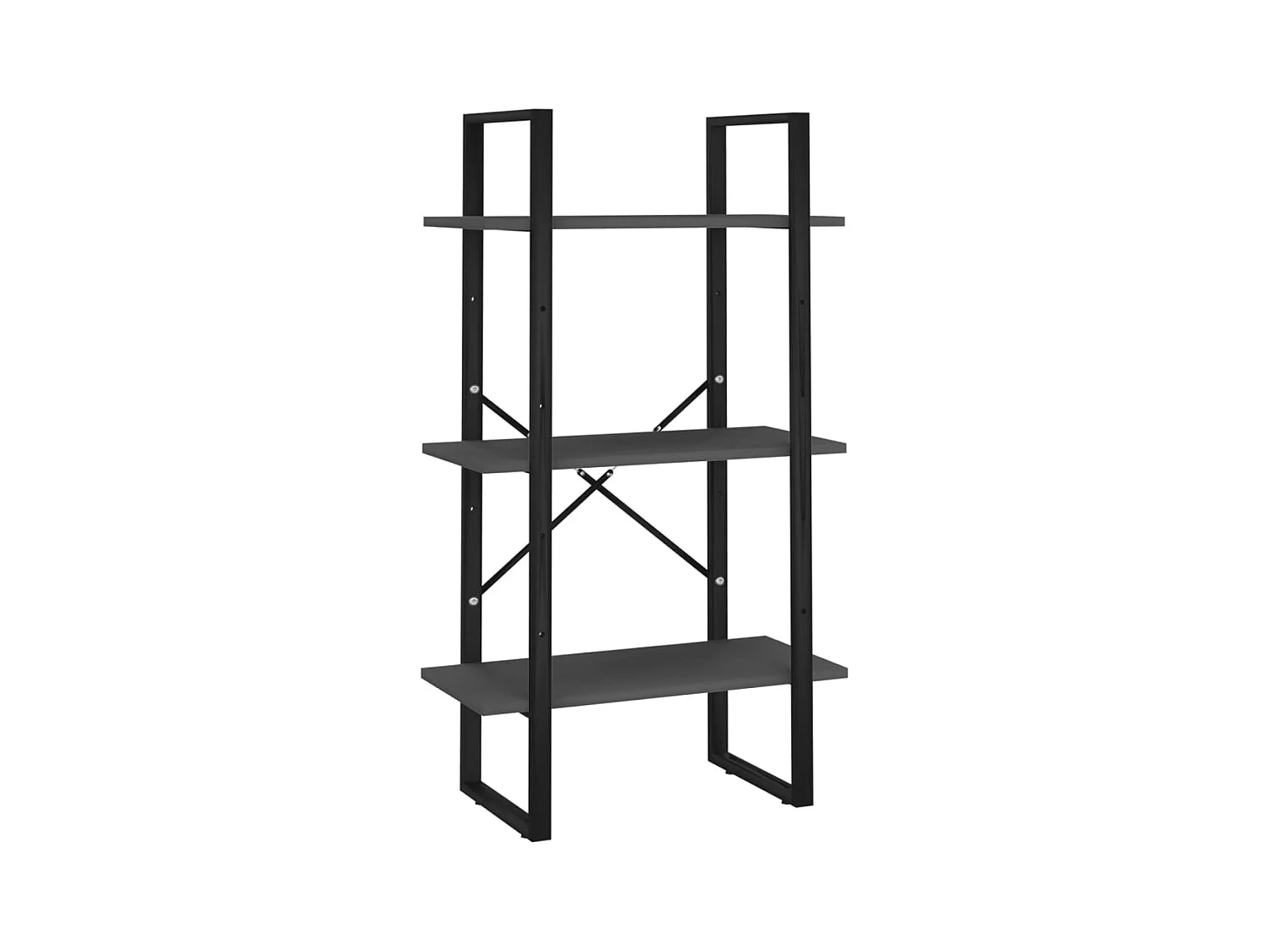 Libreria a 5 ripiani Grigio 60x30x175 cm Legno ingegnerizzato