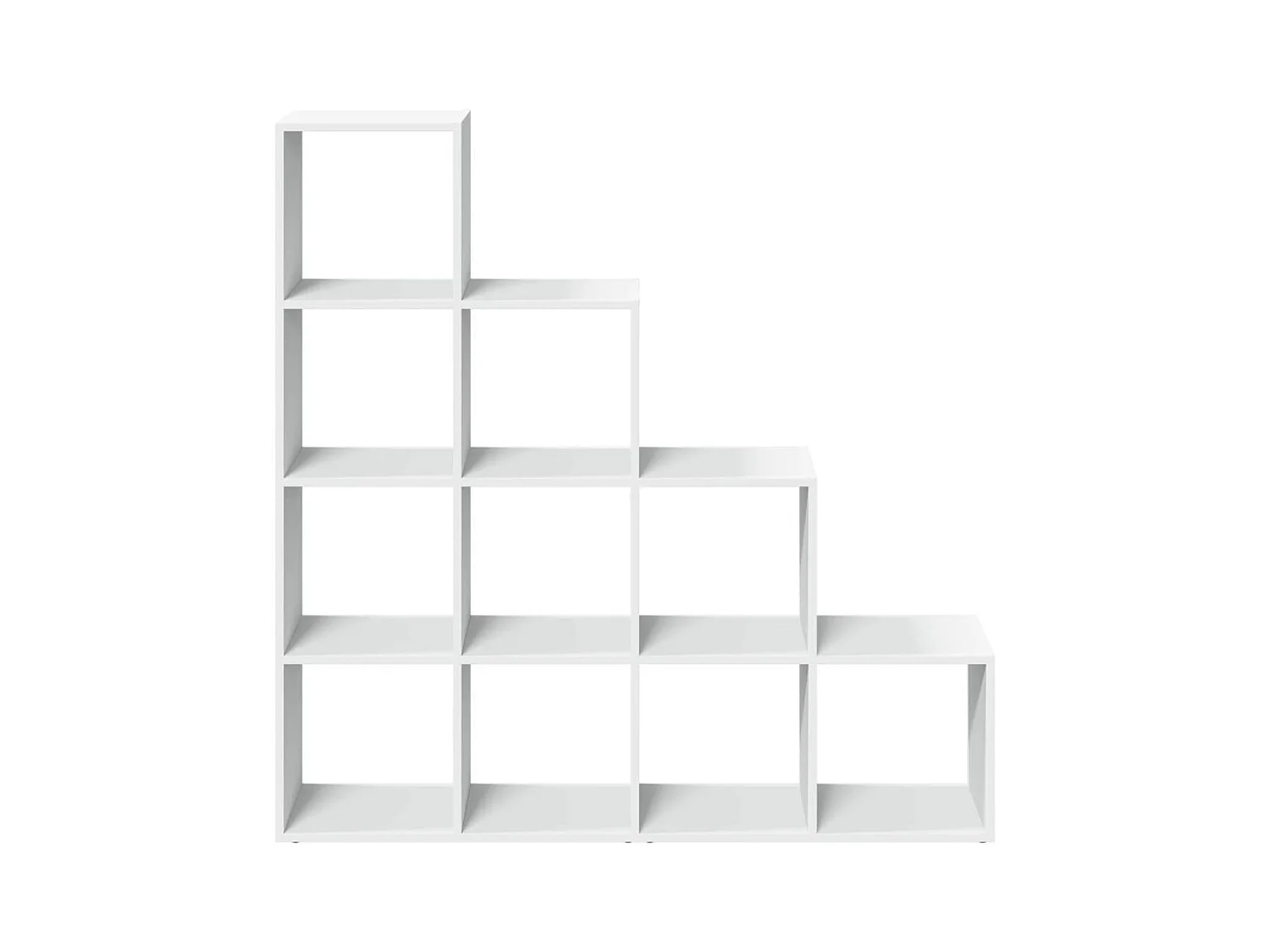 Étagère séparatrice de pièce à 4 niveaux blanc 131,5x29x131,5cm