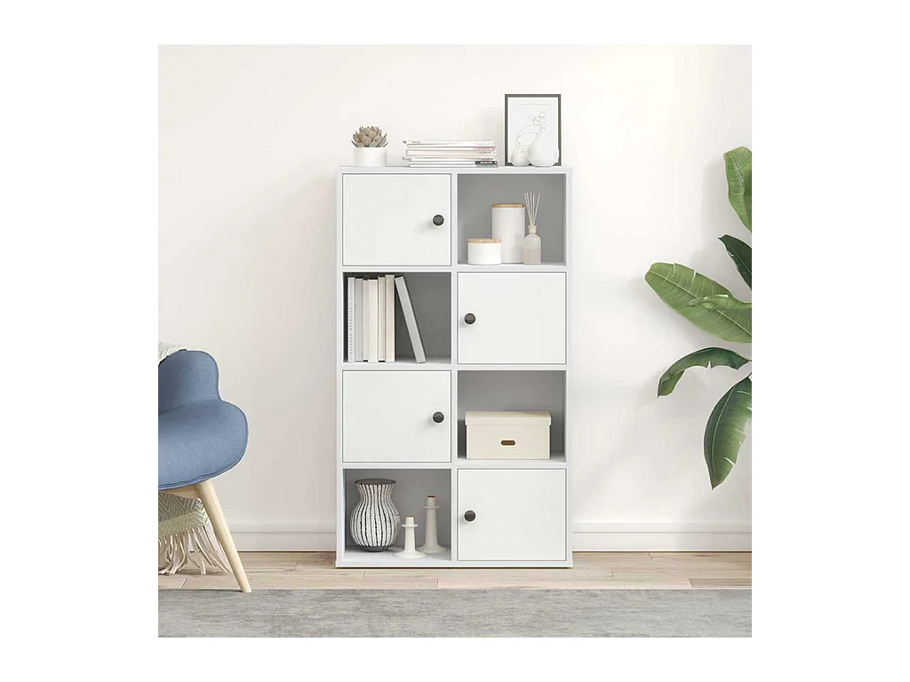 Bibliothèque blanc 60x24x101,5 cm bois d'ingénierie