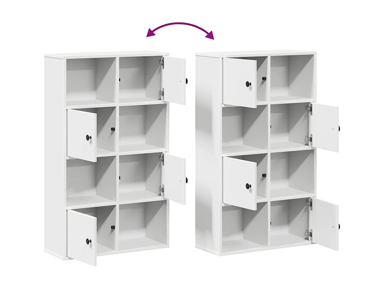 Bibliothèque blanc 60x24x101,5 cm bois d'ingénierie