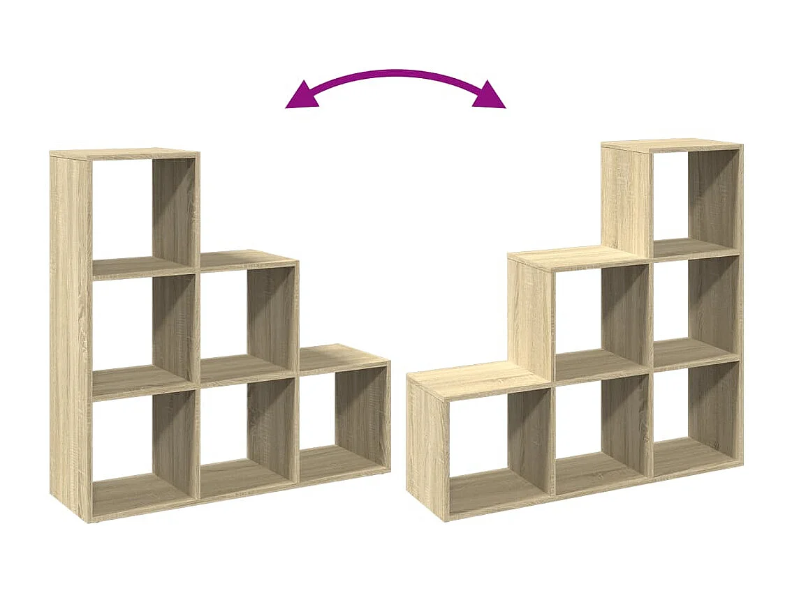 3-laags kamerverdelerplank in Sonoma eiken 99x29x99 cm