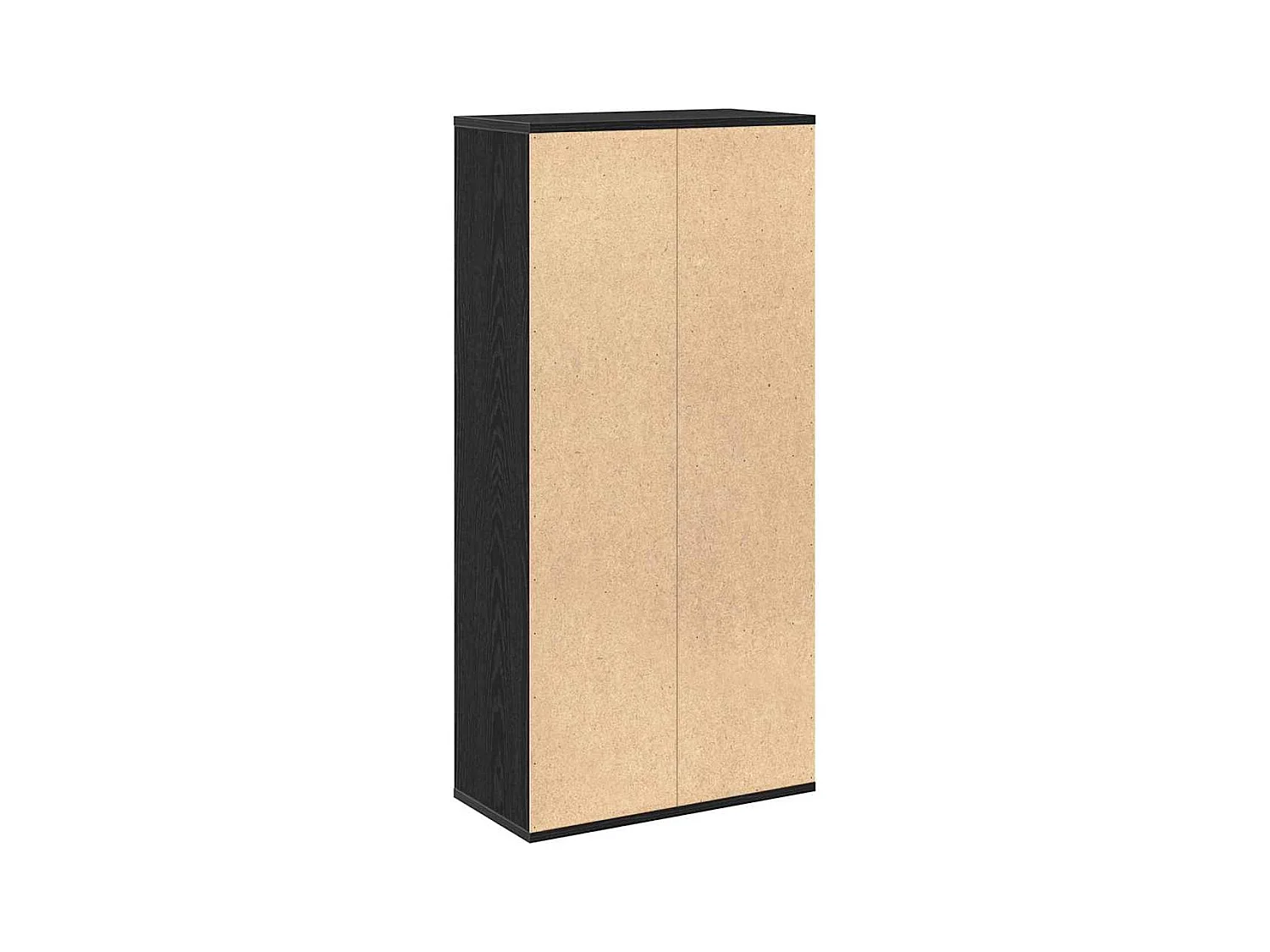 Bibliothèque Noir Chêne 50x25x105 cm Bois d'ingénierie