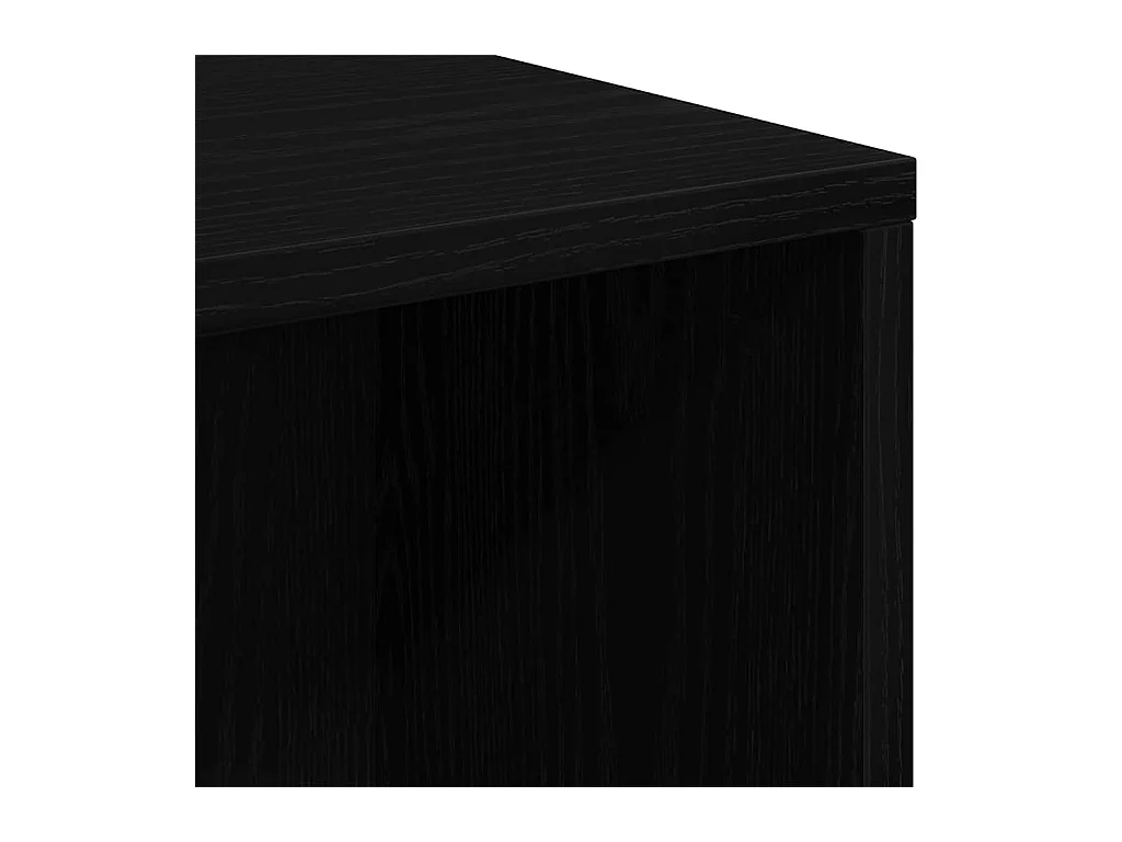 Bibliothèque Noir Chêne 50x25x105 cm Bois d'ingénierie