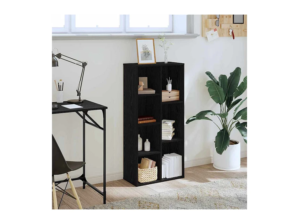 Librería de roble negro 50x25x105 cm Madera de ingeniería