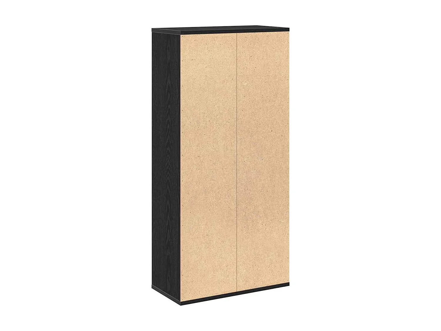 Bibliothèque Noir Chêne 50x25x105 cm Bois d'ingénierie