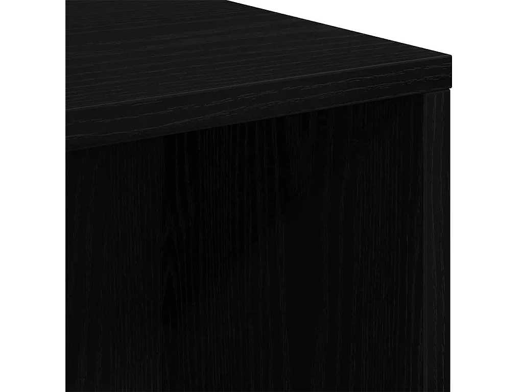 Bibliothèque Noir Chêne 50x25x105 cm Bois d'ingénierie