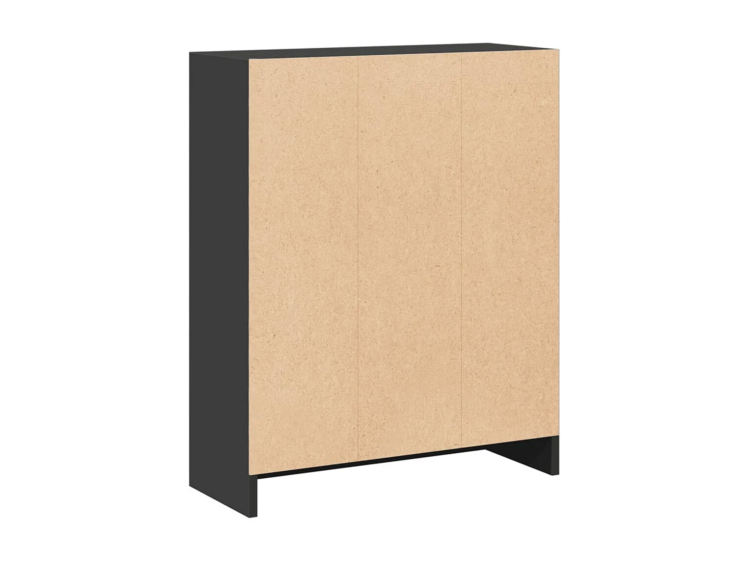 Bibliothèque Noir 60x24x76 cm Bois d'ingénierie