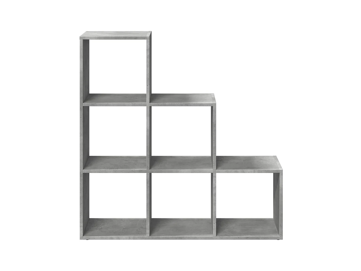 3-laags roomdividerplank betongrijs 99x29x99 cm