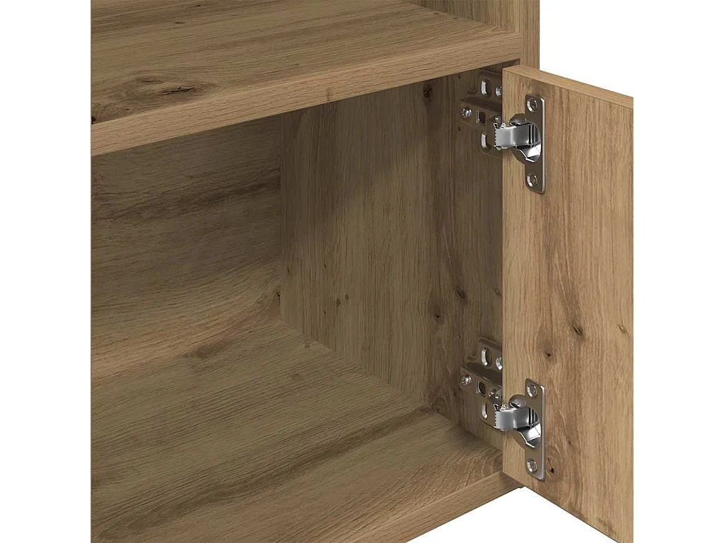 Bibliothèque chêne artisanal 31x24x127 cm bois d'ingénierie