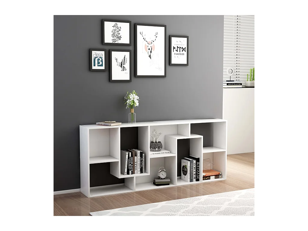 Bibliothèque Blanc 67x24x161 cm Bois d'ingénierie