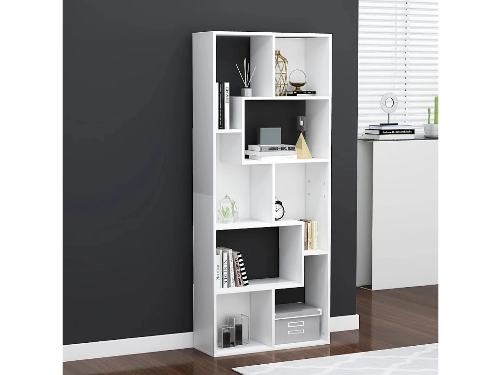 Bibliothèque Blanc 67x24x161 cm Bois d'ingénierie