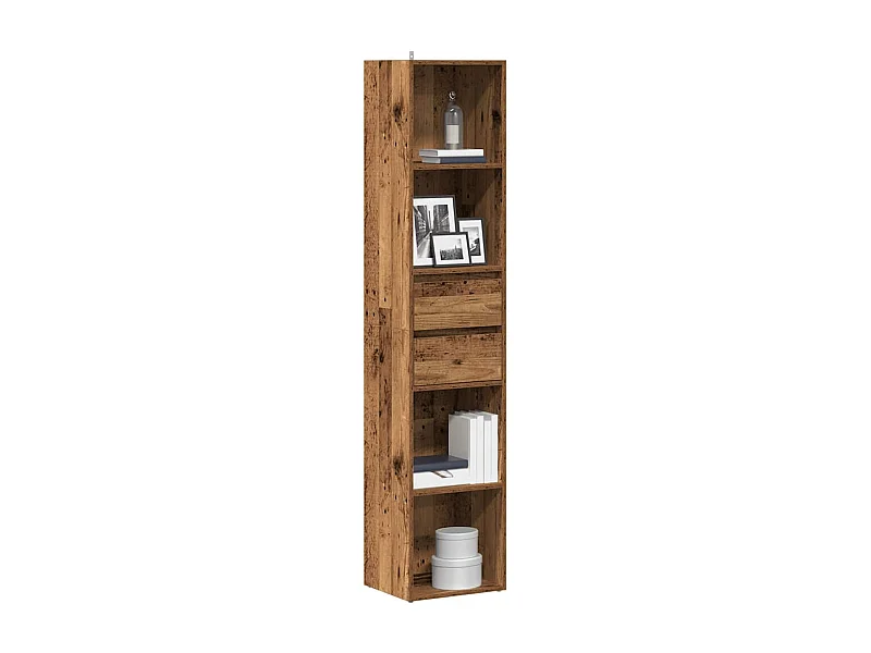 Bibliothèque vieux bois 36x30x171 cm bois d'ingénierie