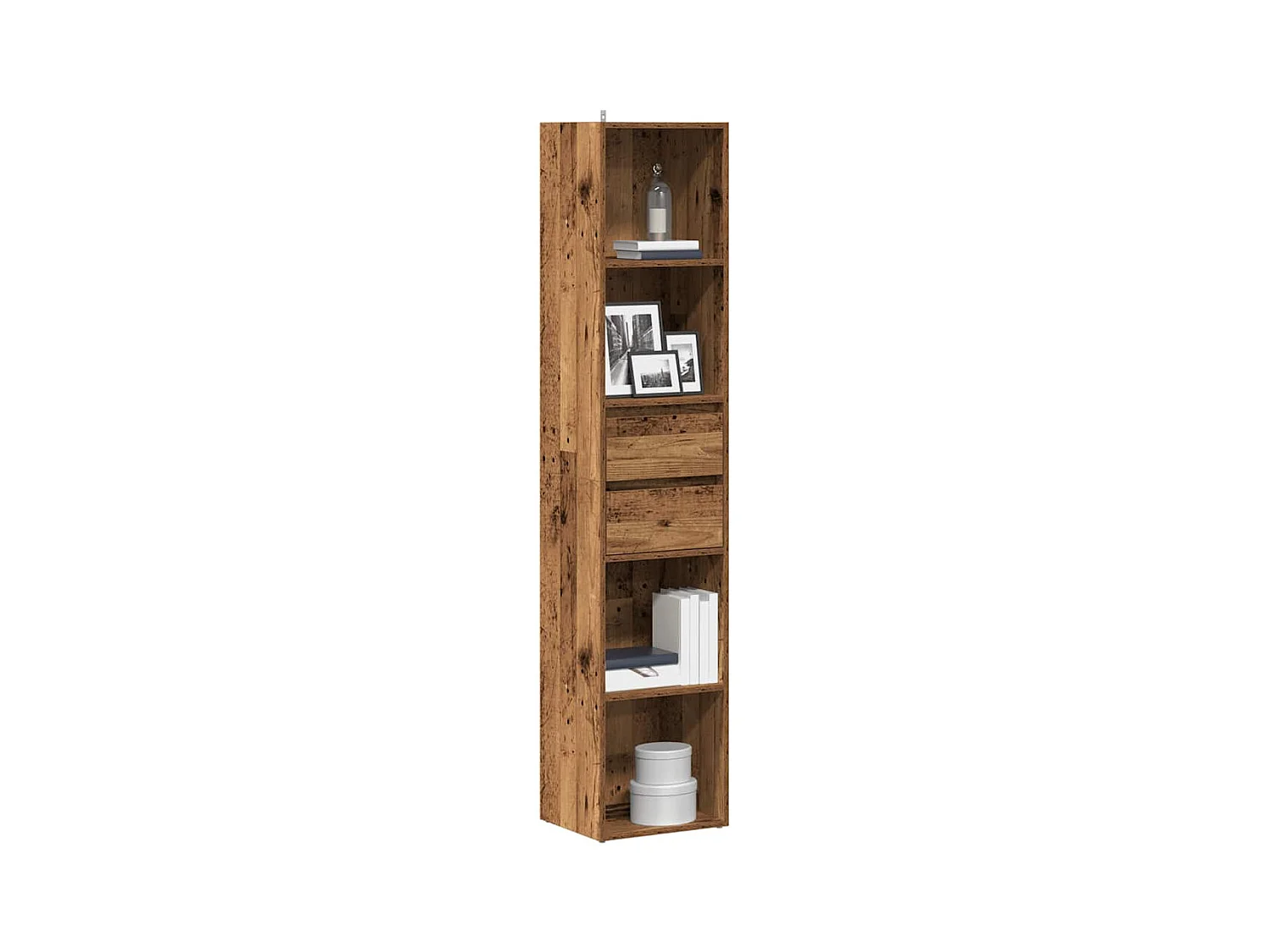 Bibliothèque vieux bois 36x30x171 cm bois d'ingénierie