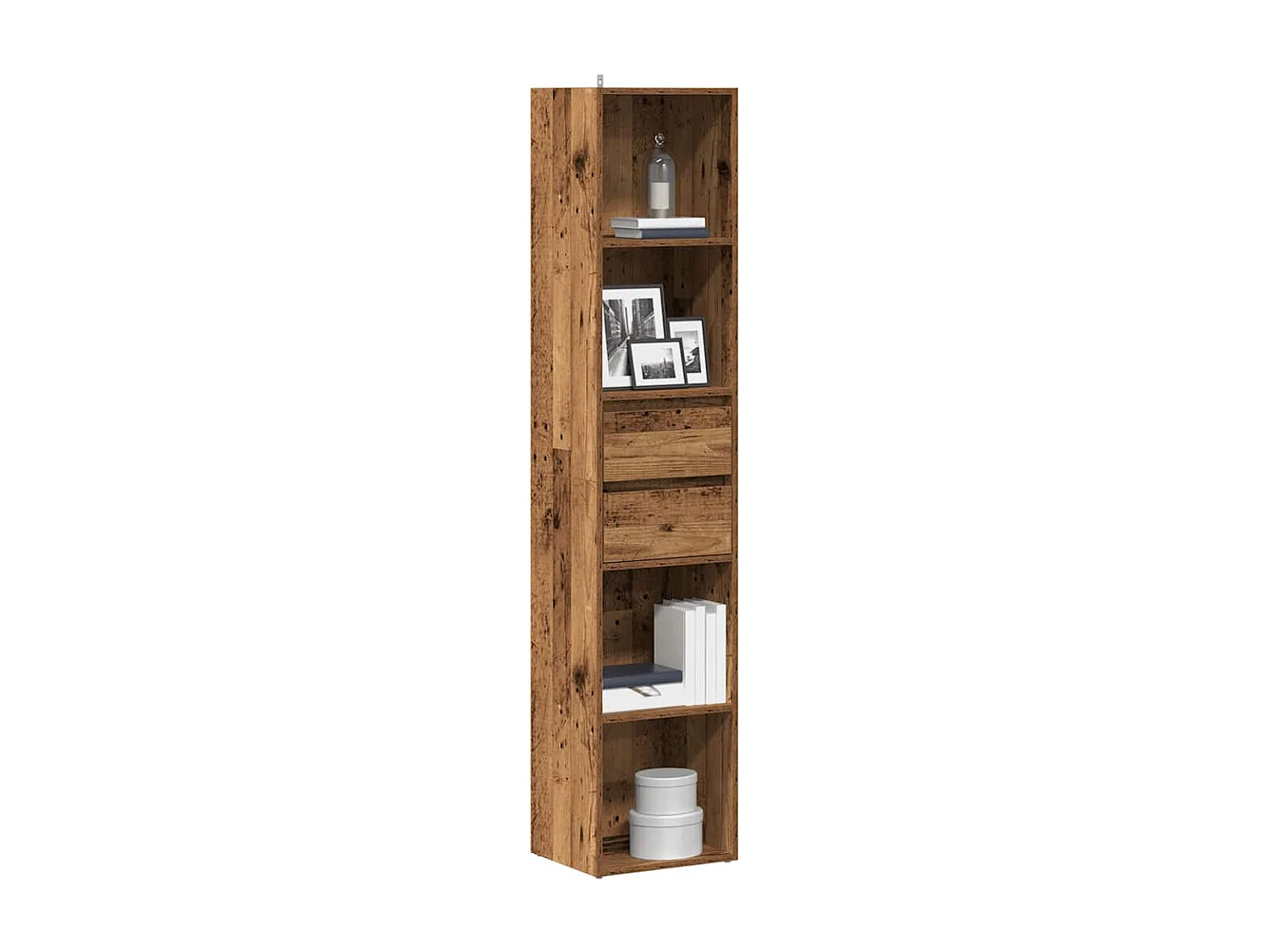 Bibliothèque vieux bois 36x30x171 cm bois d'ingénierie