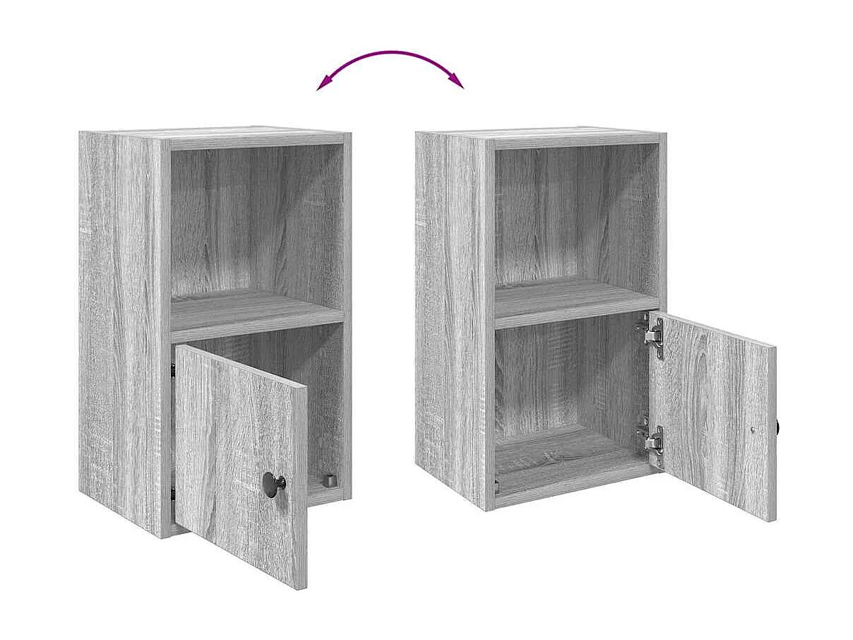 Libreria grigia Sonoma 31x24x52 cm in legno ingegnerizzato