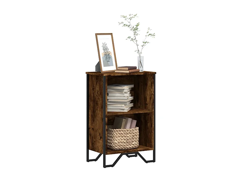 Libreria in rovere affumicato 50x31x74,5 cm in legno ingegnerizzato