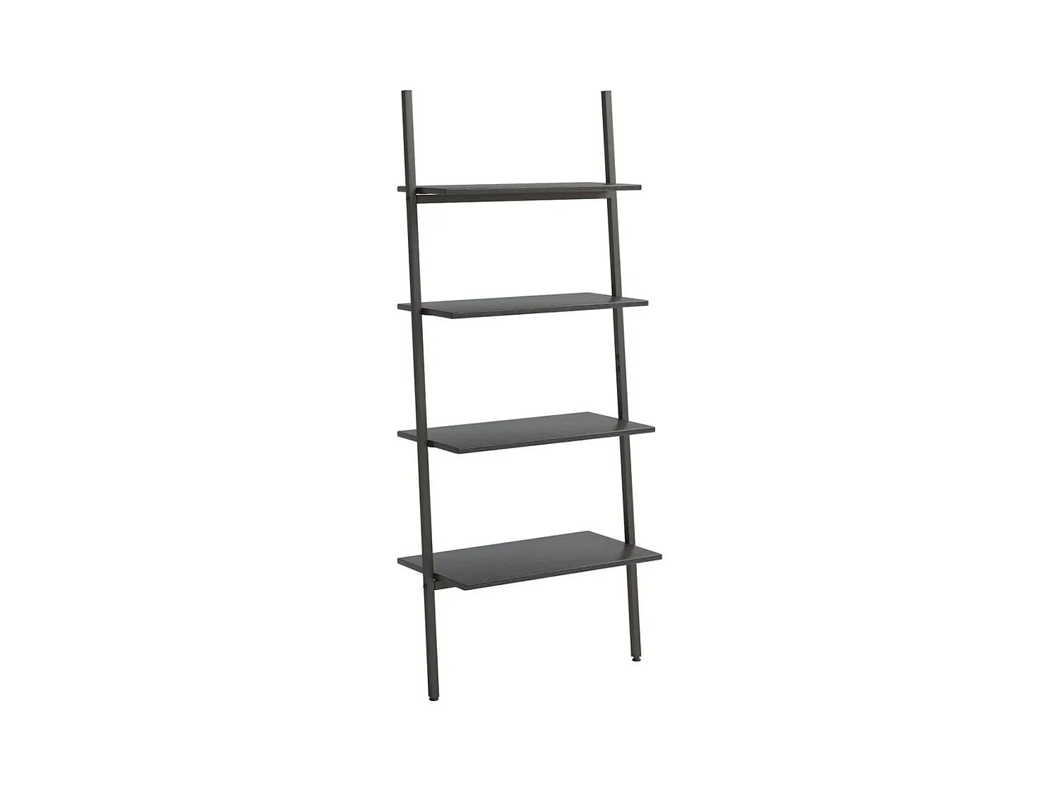 4-laags schuine plank zwart 64x34x150,5 cm