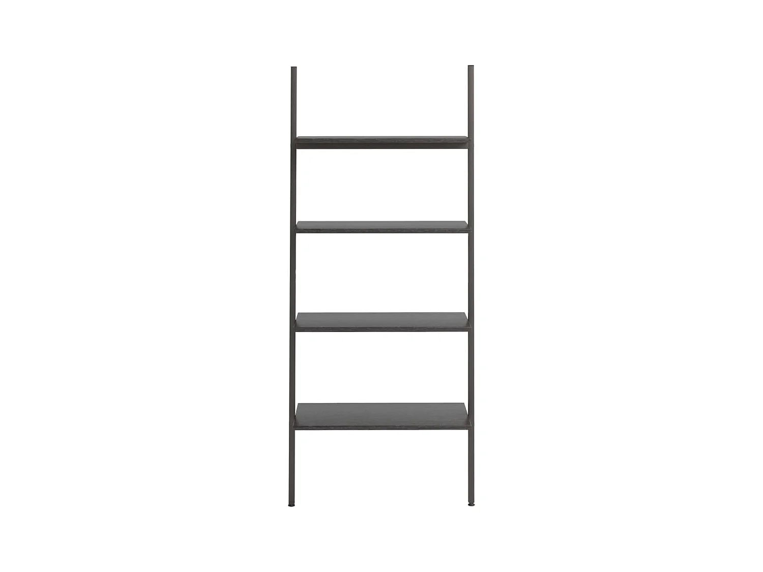 4-laags schuine plank zwart 64x34x150,5 cm