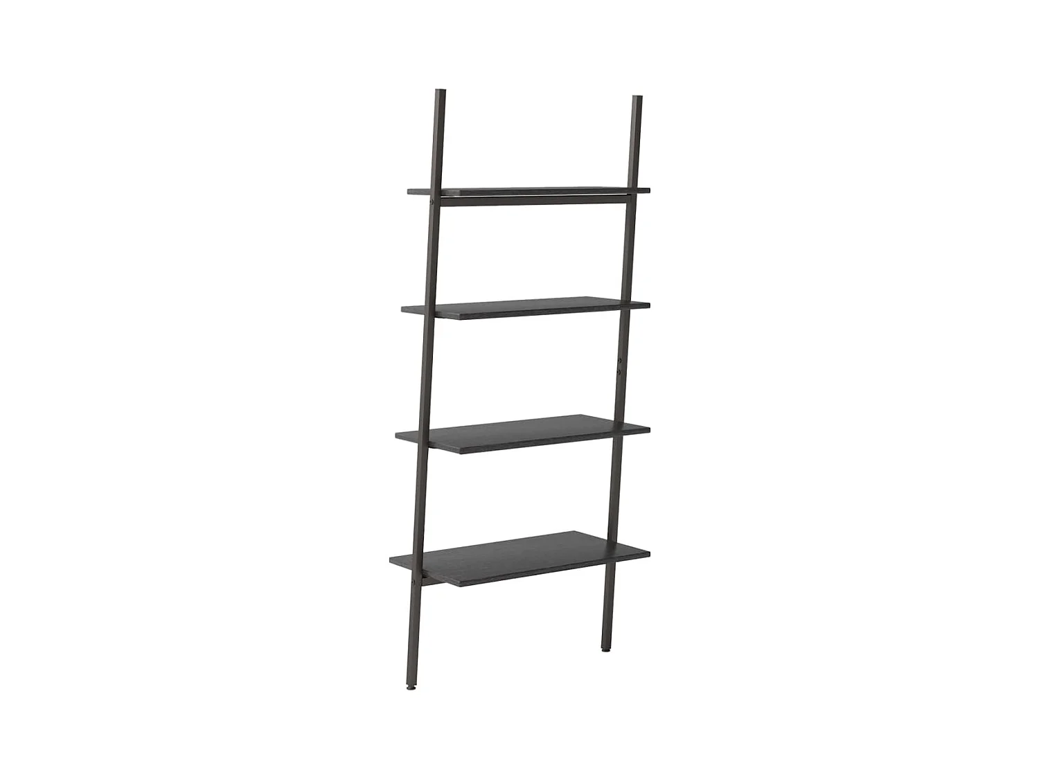 4-laags schuine plank zwart 64x34x150,5 cm