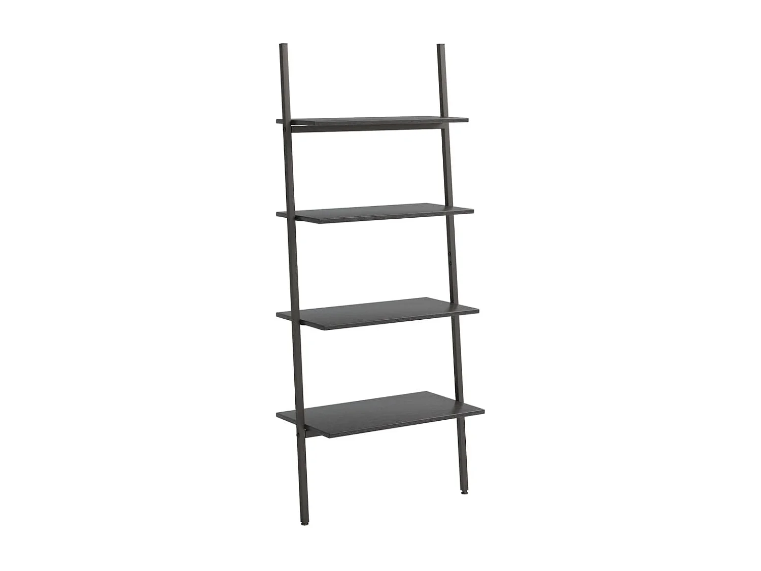 4-laags schuine plank zwart 64x34x150,5 cm