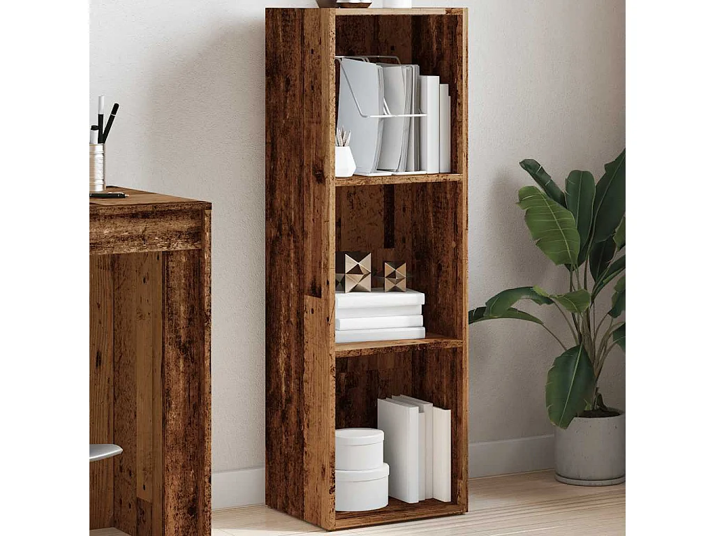 Bibliothèque vieux bois 36x30x114 cm bois d'ingénierie