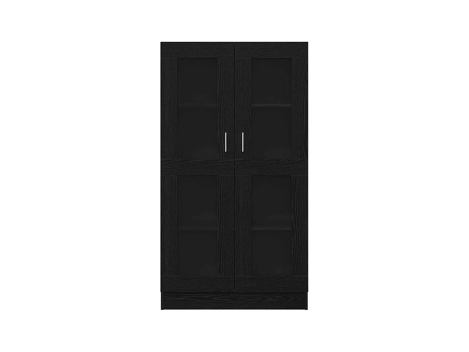 Bibliothèque en noir et chêne, 82,5x30,5x150 cm, en bois d'ingénierie