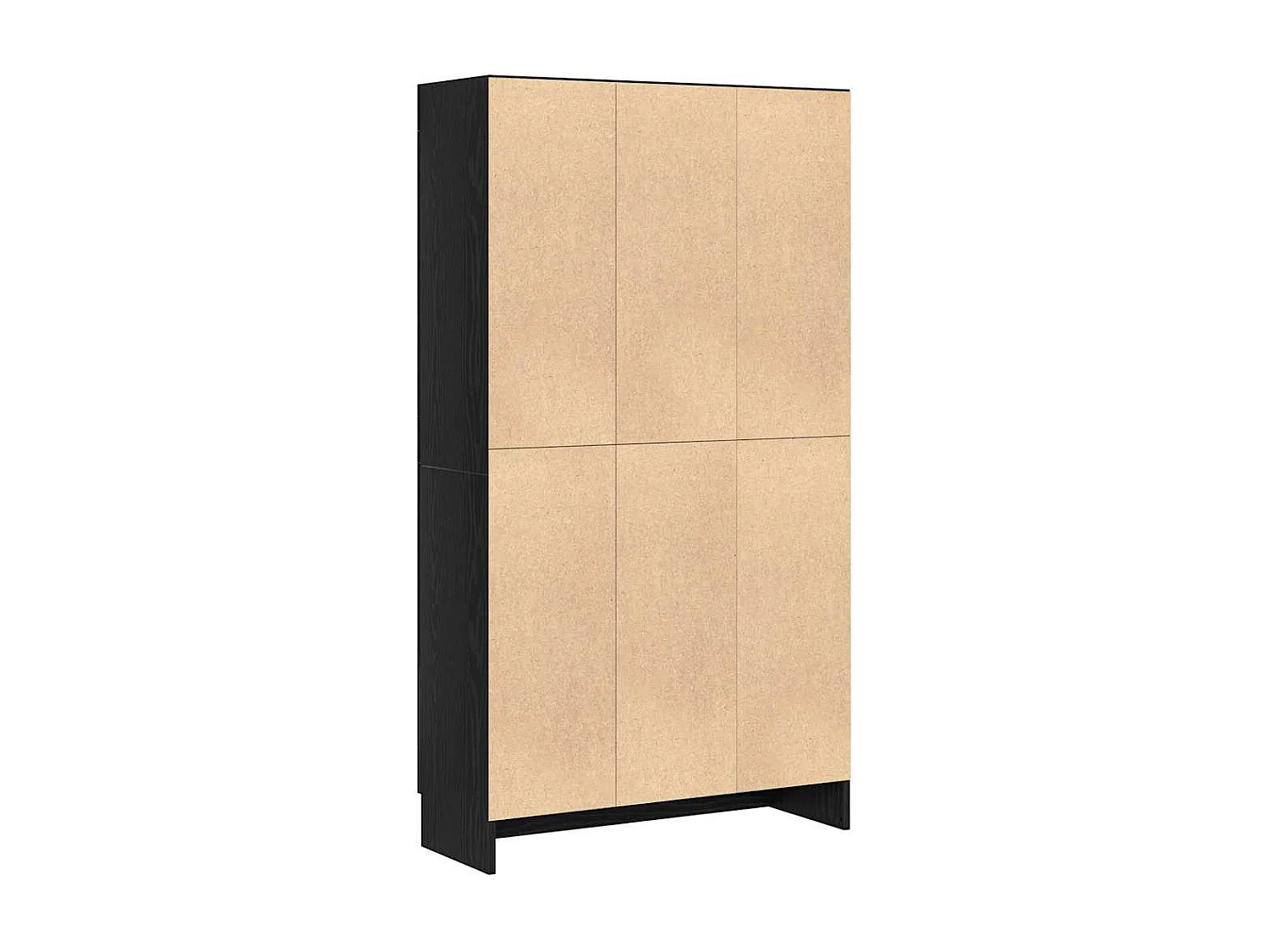 Bibliothèque en noir et chêne, 82,5x30,5x150 cm, en bois d'ingénierie