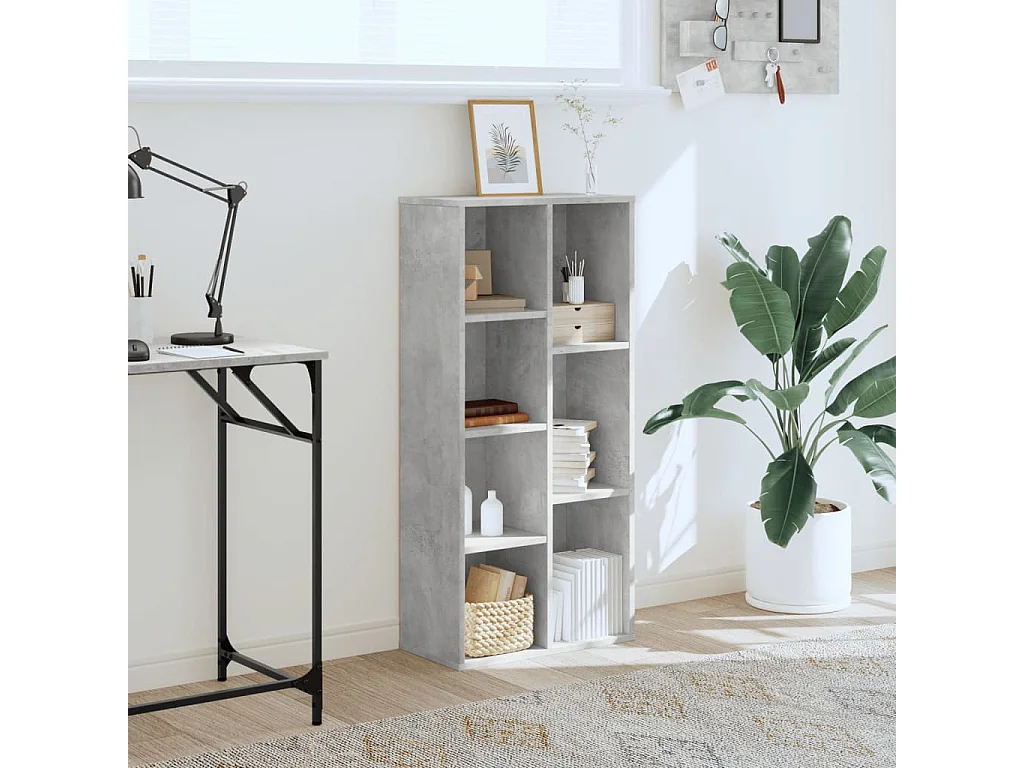 Libreria grigio cemento 50x25x105 cm in legno ingegnerizzato