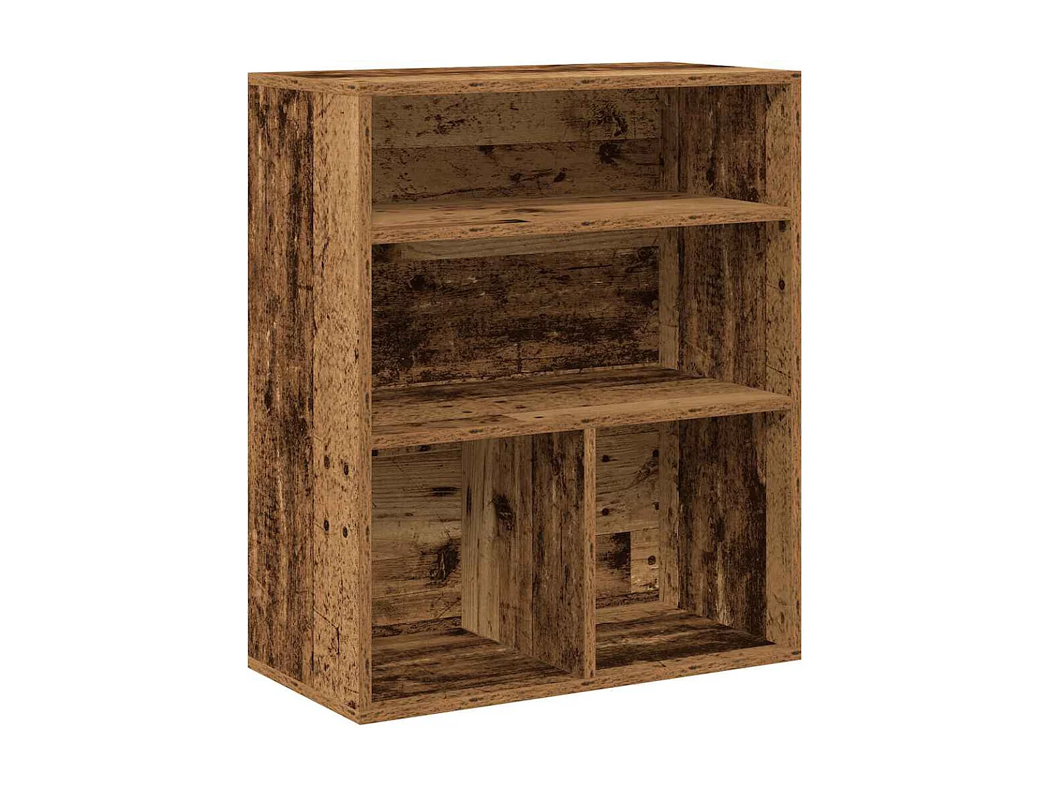 Bibliothèque vieux bois 60x30x71,5 cm bois d'ingénierie