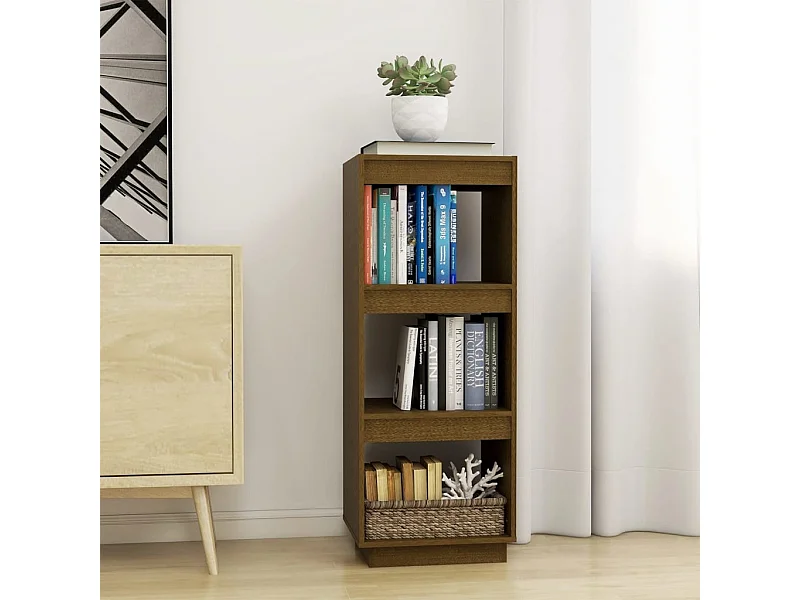 Bibliothèque/Séparateur de pièce Marron miel Bois de pin massif
