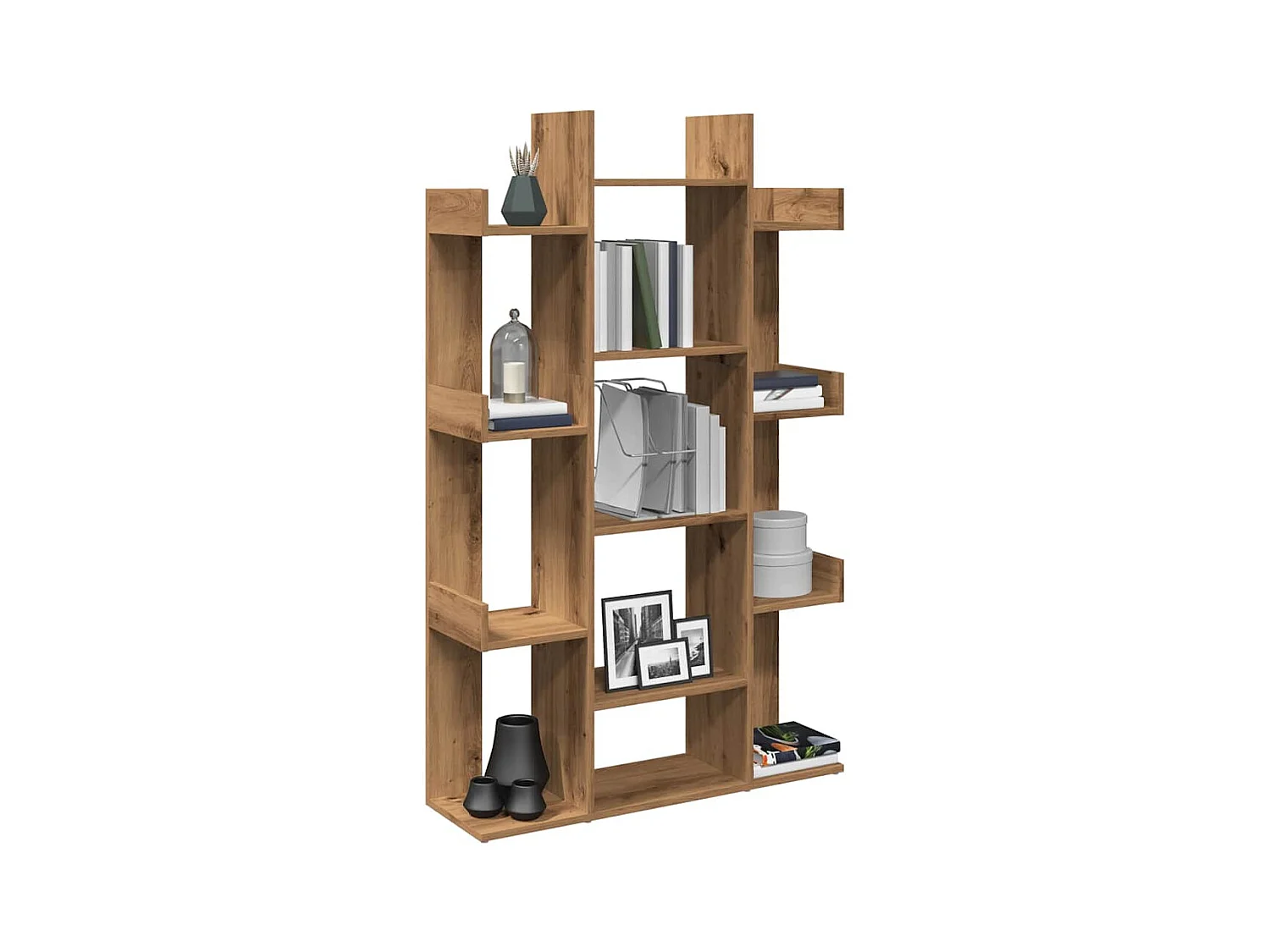 Librería artesanal de roble 86x25,5x140 cm madera de ingeniería